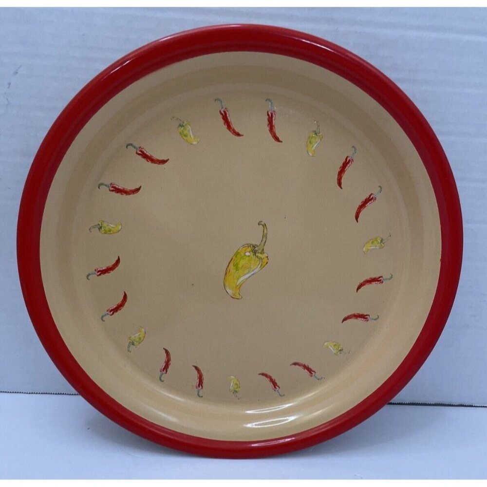 Vintage Marble Canyon Salsa Peppers 12.5" Enamelware Serving Platter Tray - NEW